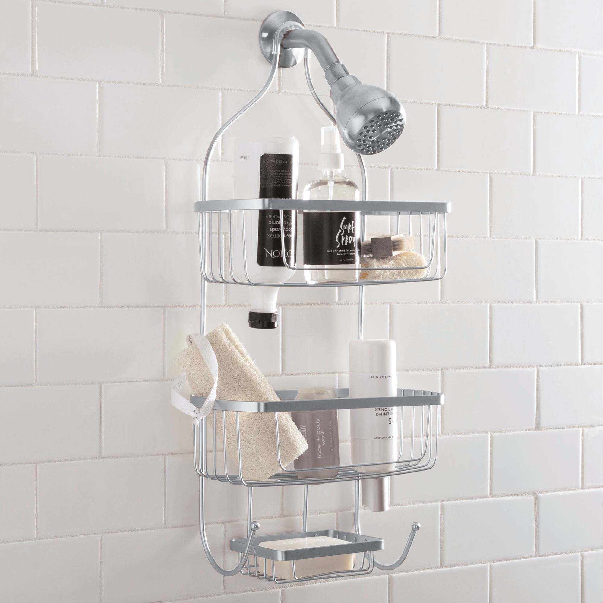 Bath Bliss Chrome Prince Shower Caddy
